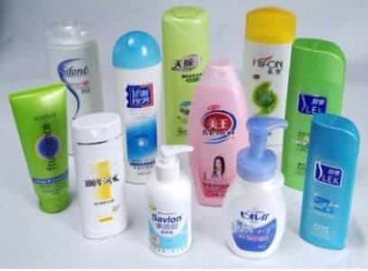 Plastic Self_adhesive Printed Labels in Cosmetics Bottle